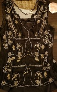 Gimmicks Buckle Shear Top with stones